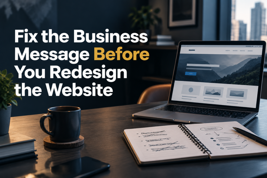 Fix the Business Message Before You Redesign the Website - website strategy