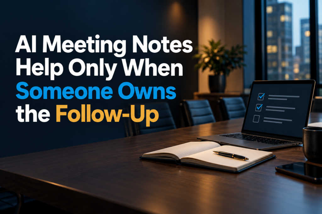 AI Meeting Notes Help Only When Someone Owns the Follow-Up feature image