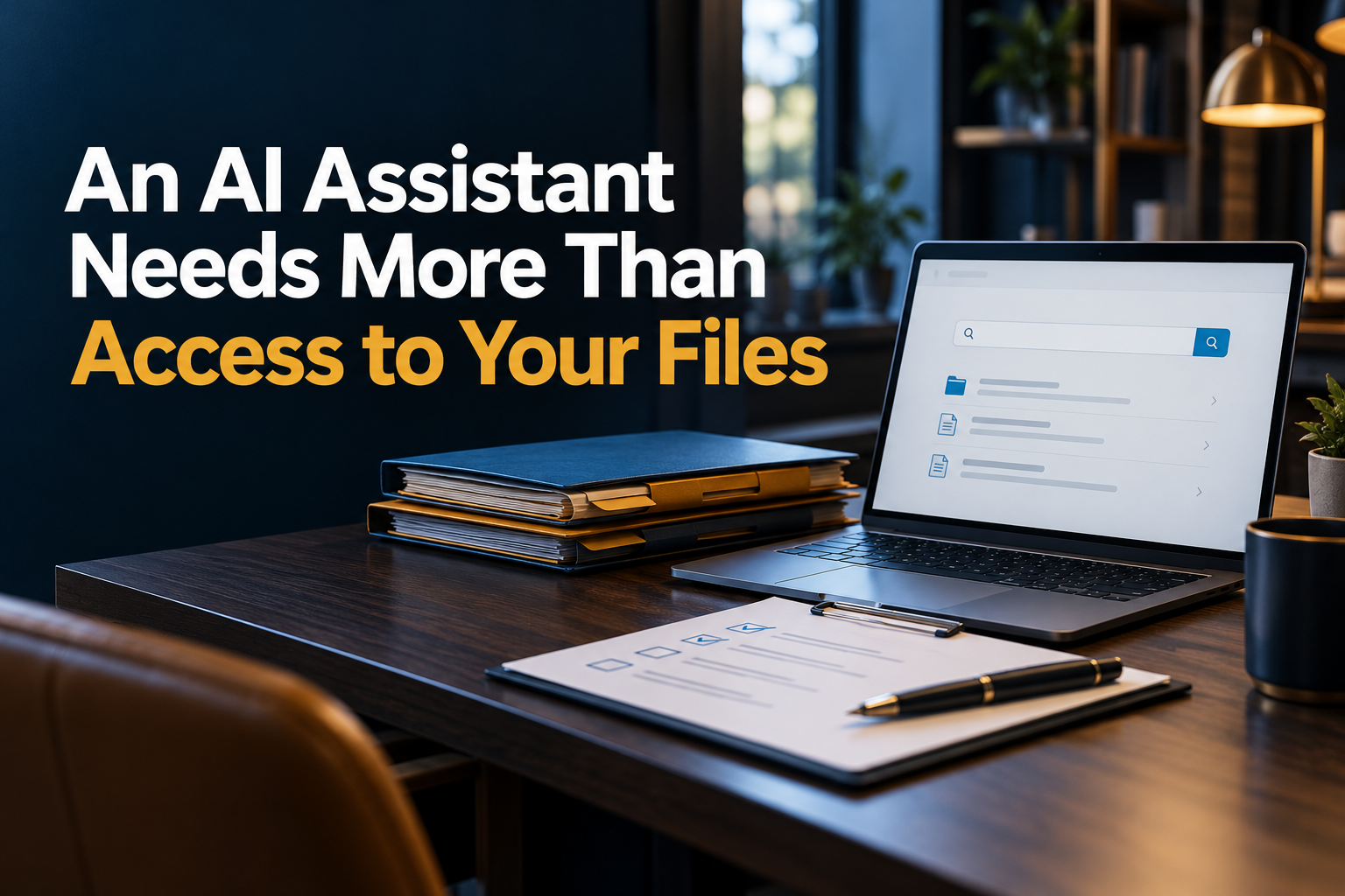 Internal AI assistant knowledge workspace with policy files and review checklist