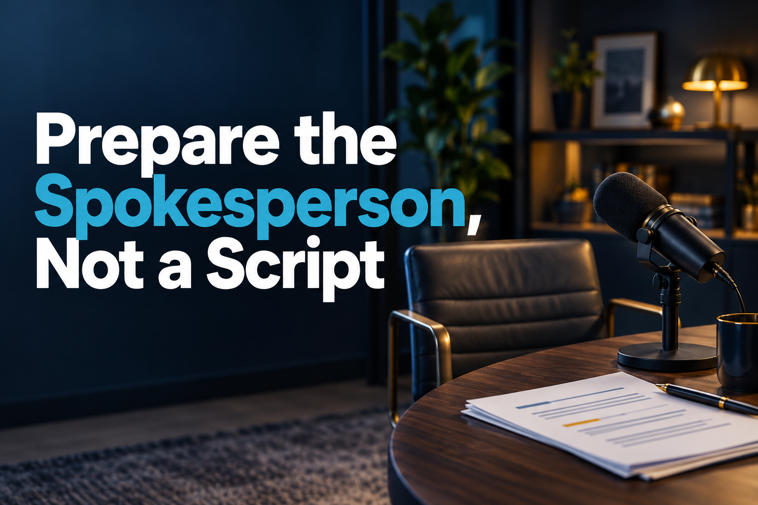 Prepare the Spokesperson, Not a Script